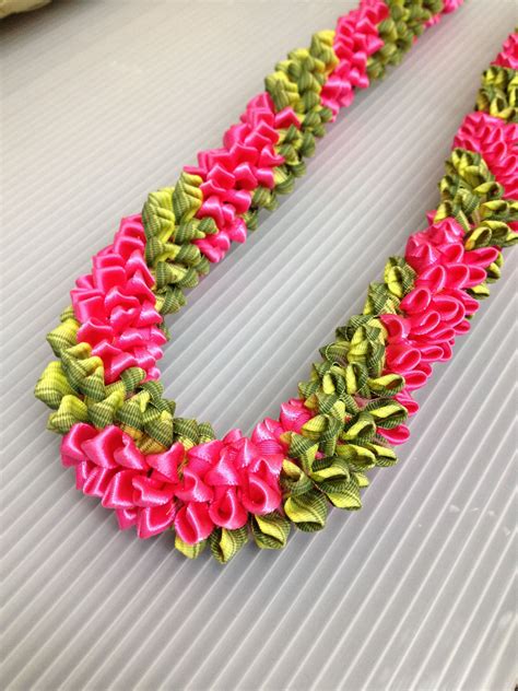 how to make a lei with ribbon|ribbon lei instructions with pictures.